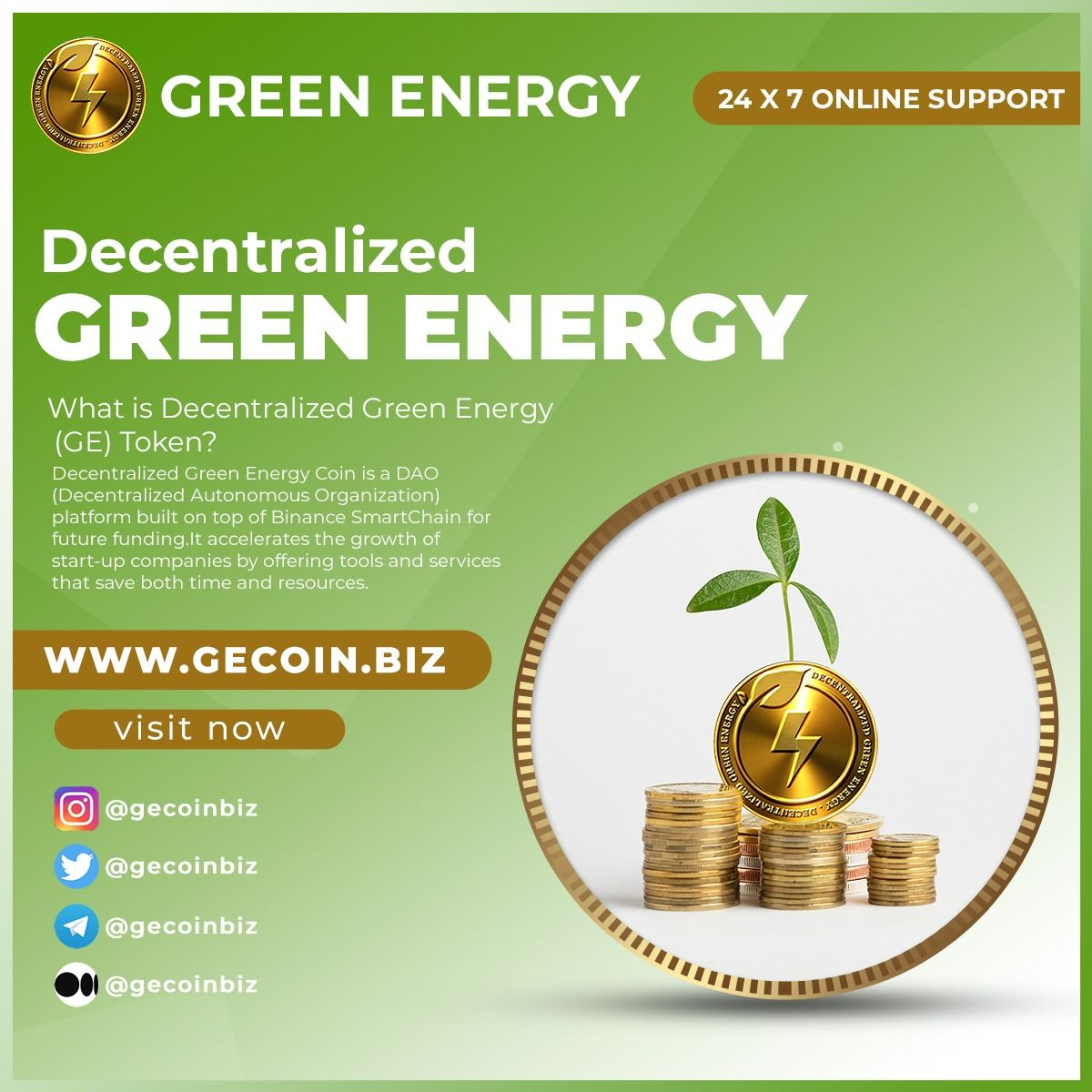 Green Energy, Crypto Currencies, GE COIN,